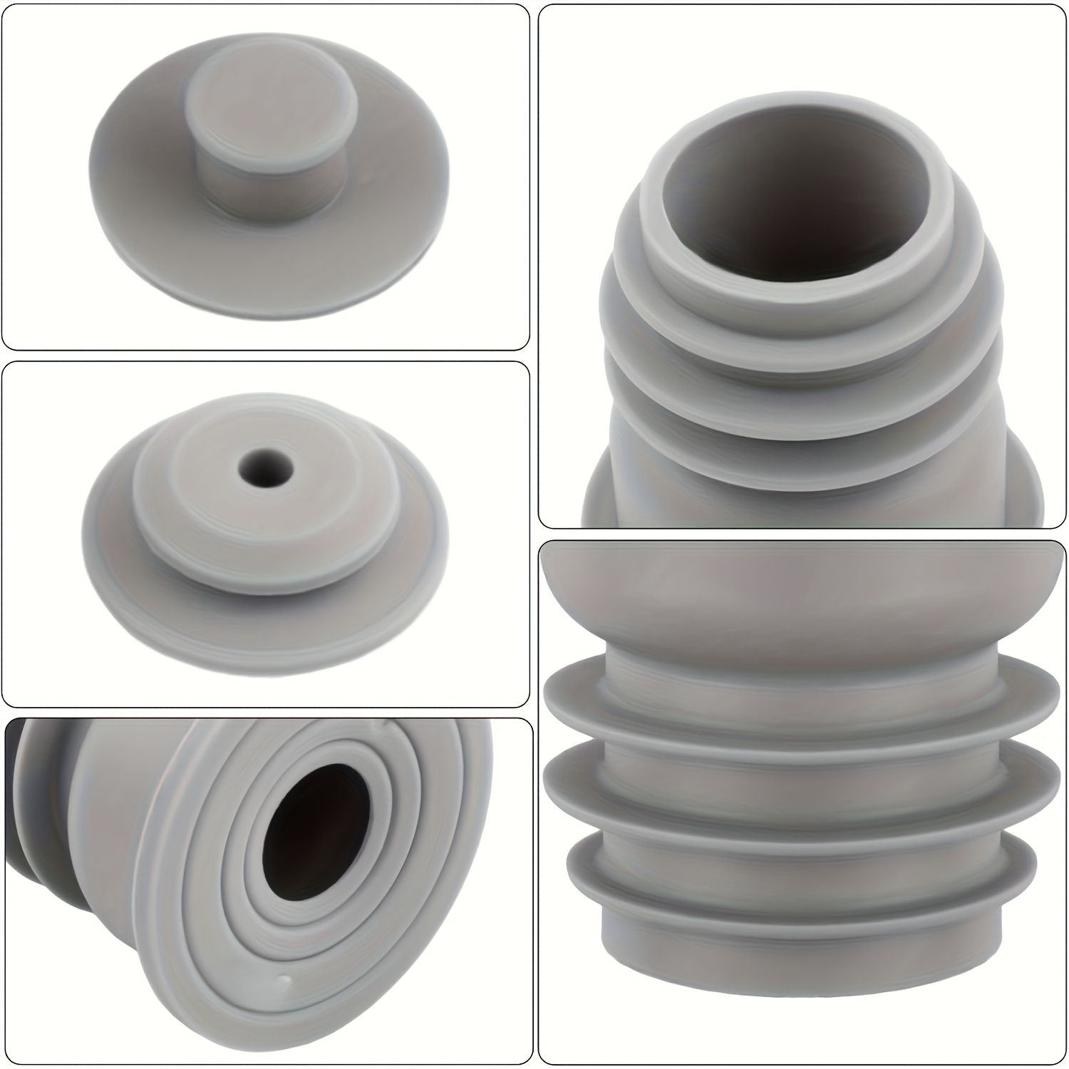 2 piezas Anillos de sellado para manguera de desagüe de lavadora gris, anillo O especializado para tubería de aguas residuales, junta de fontanería, diseño compacto, anillo de sellado de plástico flexible, ajuste preciso, piezas de reparación, herramienta de reparación de fontanería