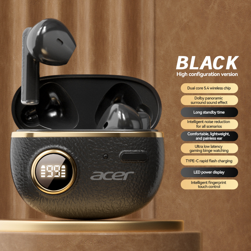 Image of Acer , Texture, Newly Upgraded Led Battery Display, Enc Call Noise Cancellation, 24-hour , Lightweight In-ear Design For , Suitable For Study, Business, Gaming, Calls, Music, And Travel, Built-in