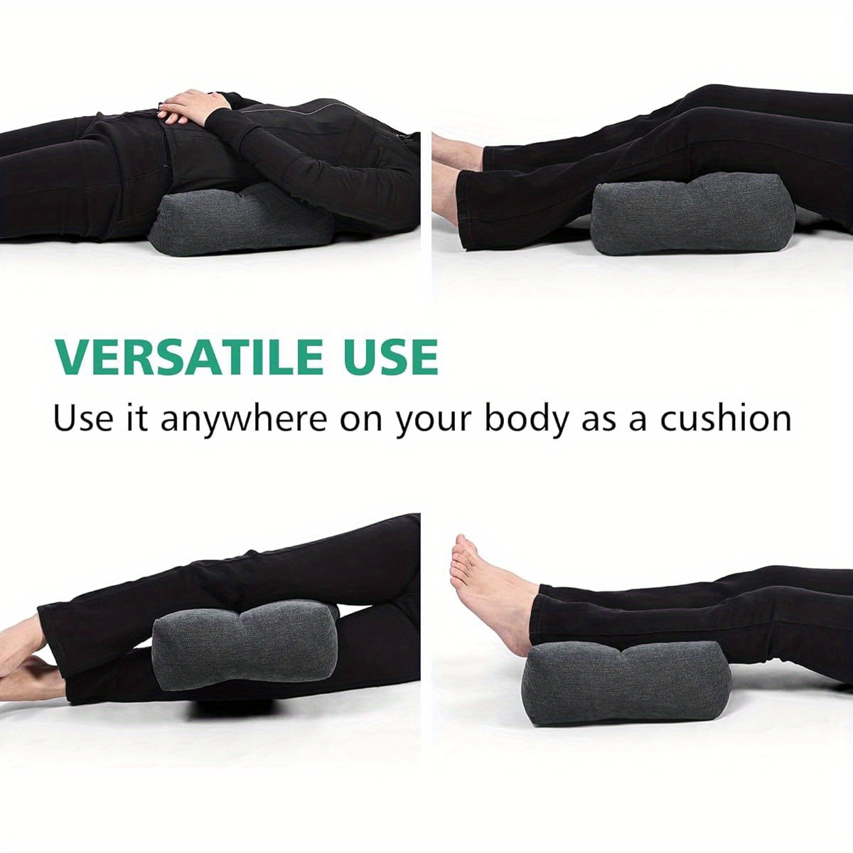 lumbar support pillow for office chair back support pillow for back car chair and couch 17 5 x 11 5 x 5 5in charcoal 2 1   shredded   supportive back support pillow   durable fabric back support pillow for chair Product details 4