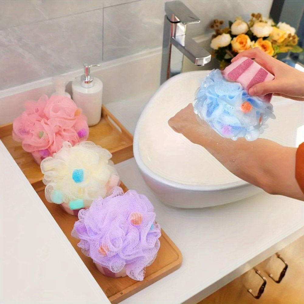 Cupcake Bath Ball - Soft Mesh 3D Bubble Sponge