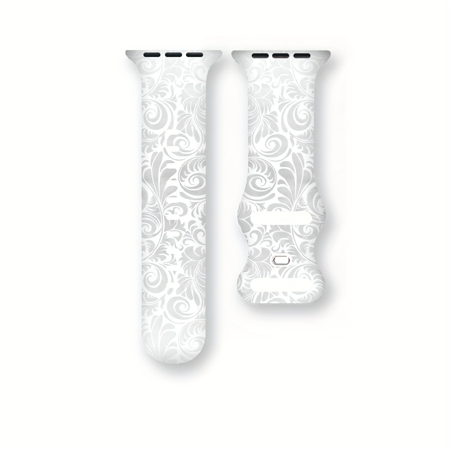 TEMU Watch Band | Designed Specifically For Iwatch | Compatible With /2/3/4/5/6/7/8/9/10/11/ultra/se And 38/40/41/42/44/45/49mm Sizes | Silvery- Vine