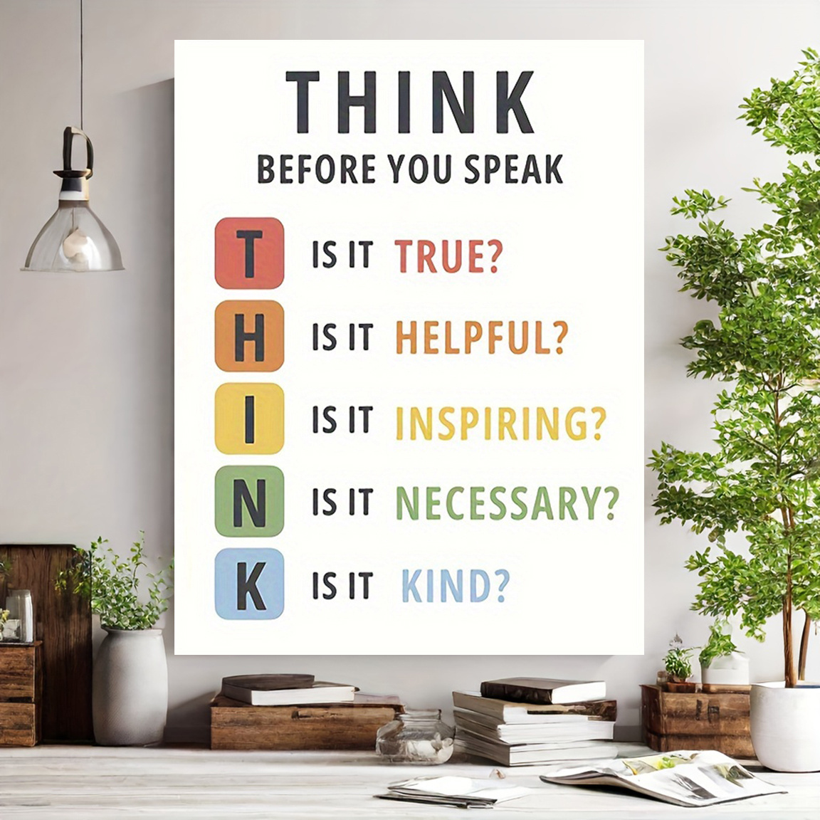 TEMU For " Inspirational Canvas Art Print, 12x16" - Frameless Positive Wall Decor With Colorful Bars & White Background, Ideal For Classrooms, School