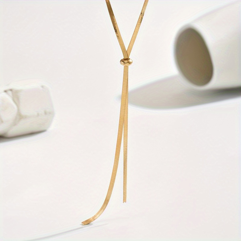Adjustable Y Shaped Long Necklace, Versatile Design