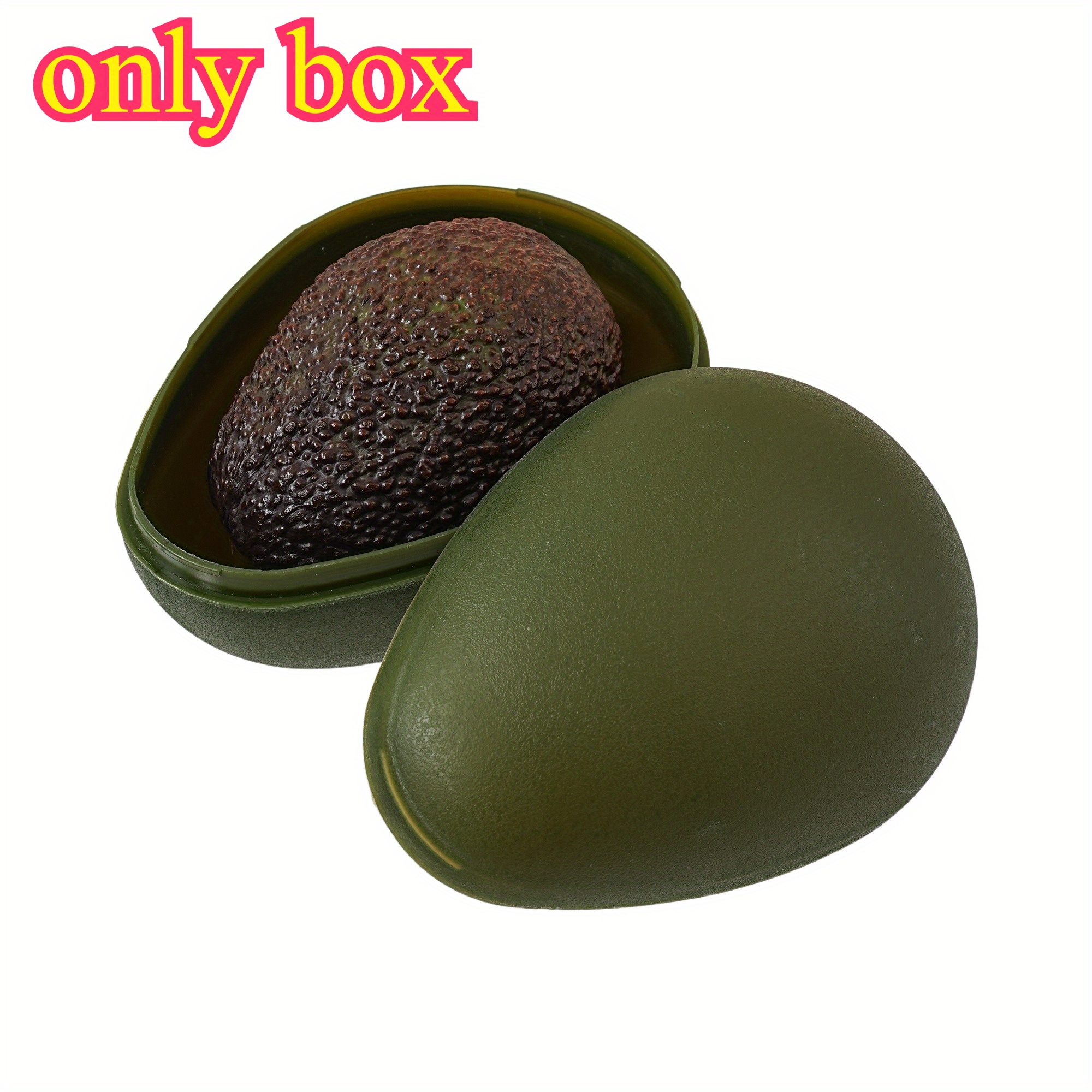 1pc Unique Avocado-shaped Storage Box For Fruits, Veggies & More, Versatile Plastic Container, Freezer-friendly, Lids, Fruit & Vegetable-shaped Kitchen Preservation Box