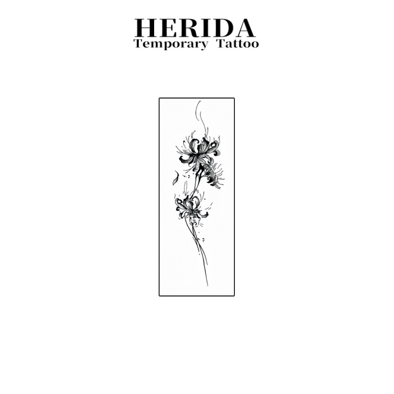 ink spider lily floral tattoolasts 1 2 - Temu United Arab Emirates