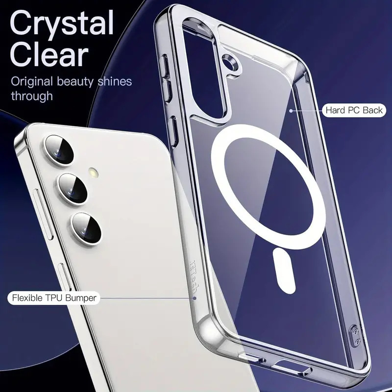 

Transparent Magnetic Wireless Charging Box A55 A35 A15 S21 S21 Plus Protective Case