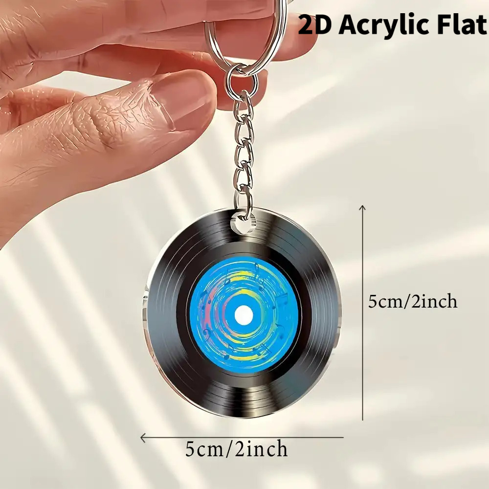 TEMU 2d Flat, Gift For Her/him 2d Flat-[2d] Gifts For Her/him 50 Customizable Acrylic Round Keychains- Easy-to-install Key Rings And Blank Acrylic