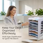 Top pickLocalOffice Document Storage Box, Multi-Tiered Desktop File Rack, Document Organizer, Office Supplies Storage Frame, Multi-Functional File Holder And Book Shelf, Suitable for Offices, Studies, And DormitoriesOpen in new tab.
