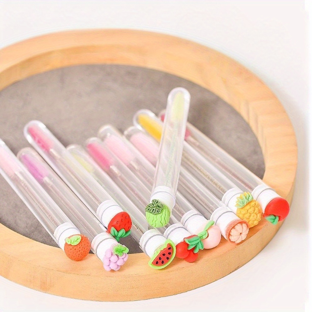 10Pcsfruit Style Dustproof Box Container Eyebrow