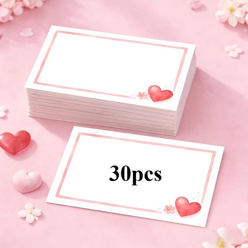 TEMU 30/60pcs Cartes petites vierges Love Easy, Cartes de poche, pour , anniversaires, fêtes, cadeaux, étiquettes cadeaux, cartes de notes, cartes de