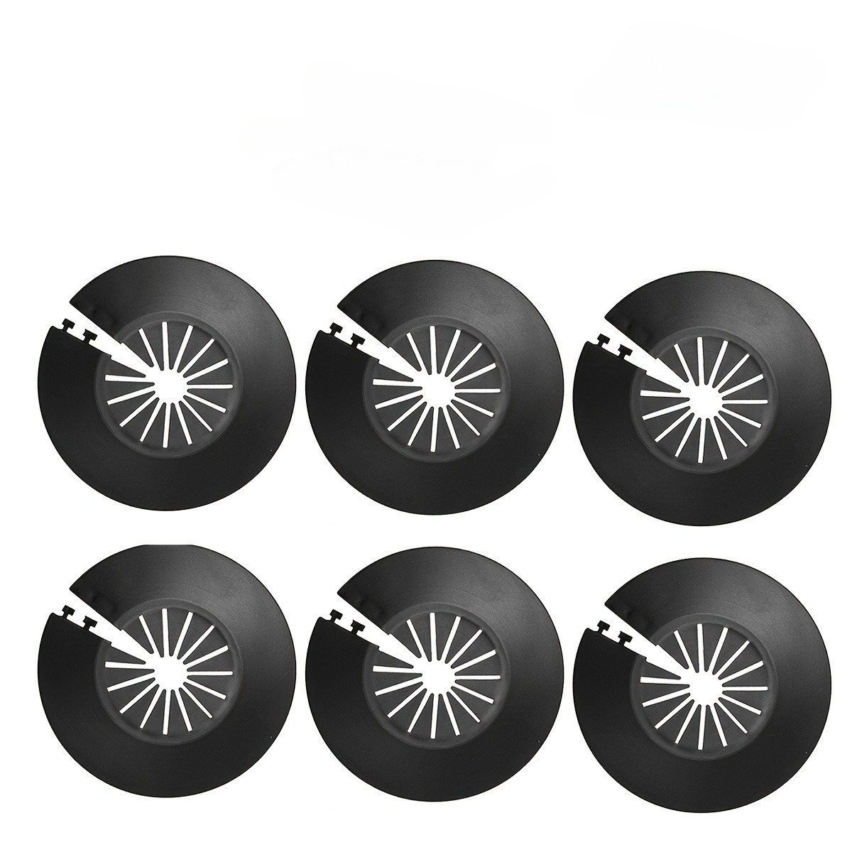 TEMU Le lot de 6 caches d'orifices muraux utilisé pour les raccords de tuyaux disgracieux, offrant un joint étanche. Cette couverture décorative est