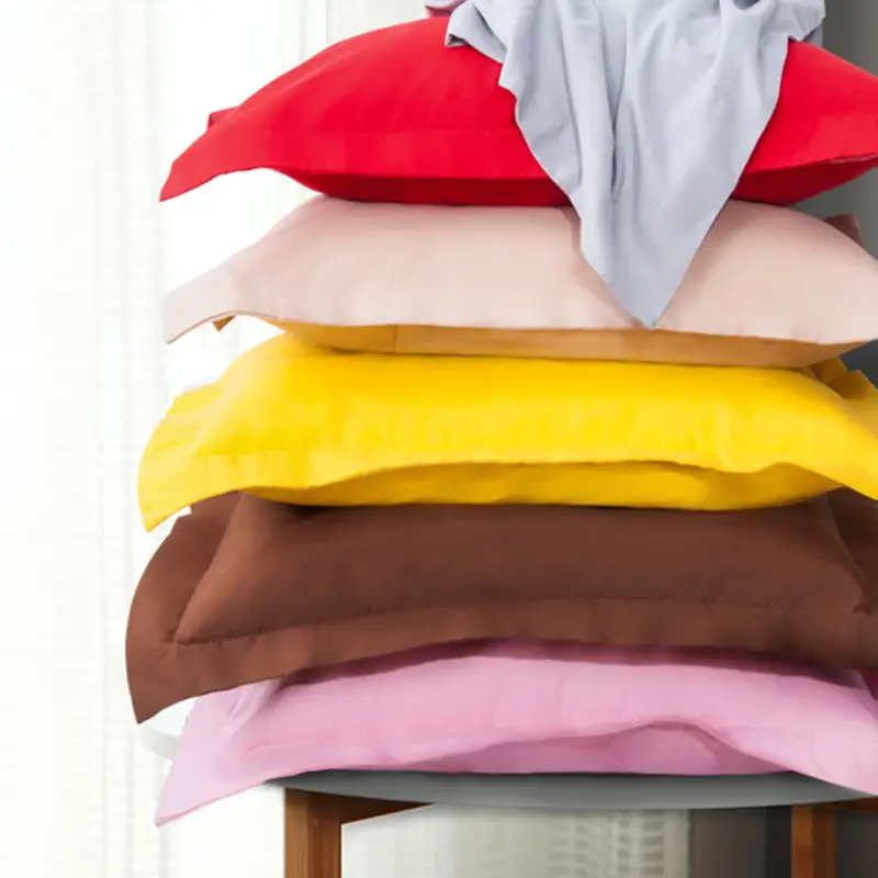 2-pack microfiber pillow shams - super soft, wrinkle & fade resistant, machine washable, solid color options (white/black/gray/navy/red/yellow) - cozy bedding accessories for home decor, gift for family, pillow covers for bed, decorative pillowcases, smooth texture fabric, durable pillowcases, bedroom essentials, , material, interior Product details 4