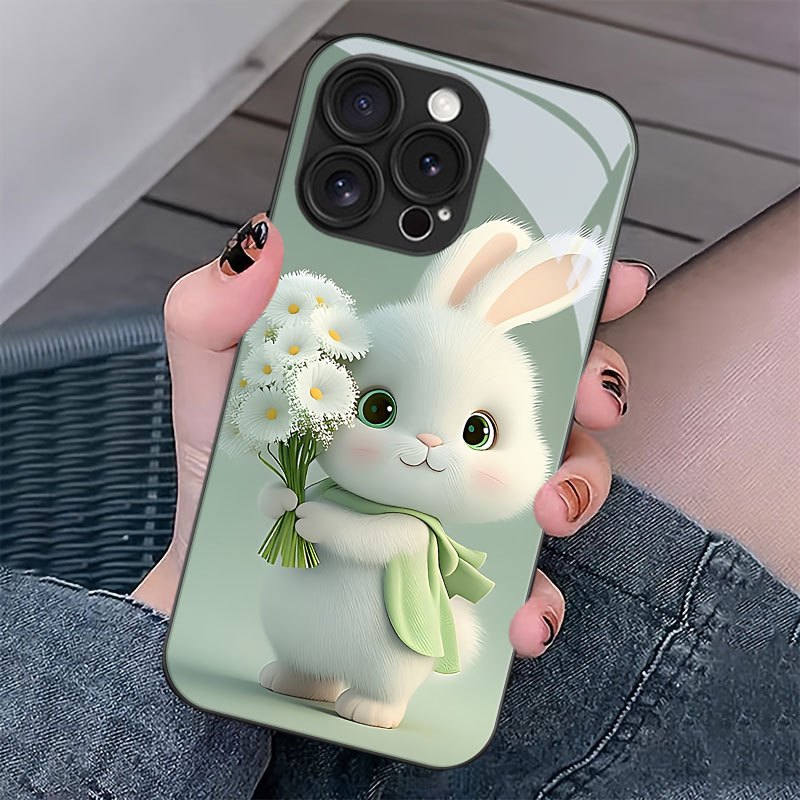 TEMU Phone Case - Cute Bunny Pattern Phone Case For Iphone 16/16pro/16promax/16plus/15/15plus/15pro/15promax, 14/14plus/14pro/14promax,