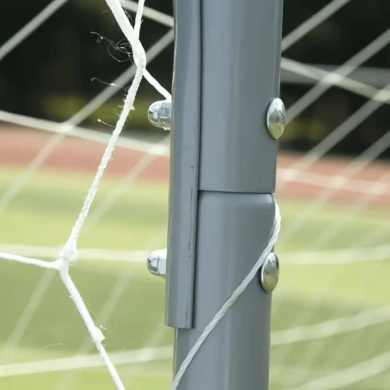 Portable Folding Soccer Goal, Heavy-Duty Yet Lightweight Training Goal (White Net Without Crossbar), Integrated Quick Fold Design, Suitable for Yard, Beach, And Park Use, Specifically for Adult And Team Outdoor Training