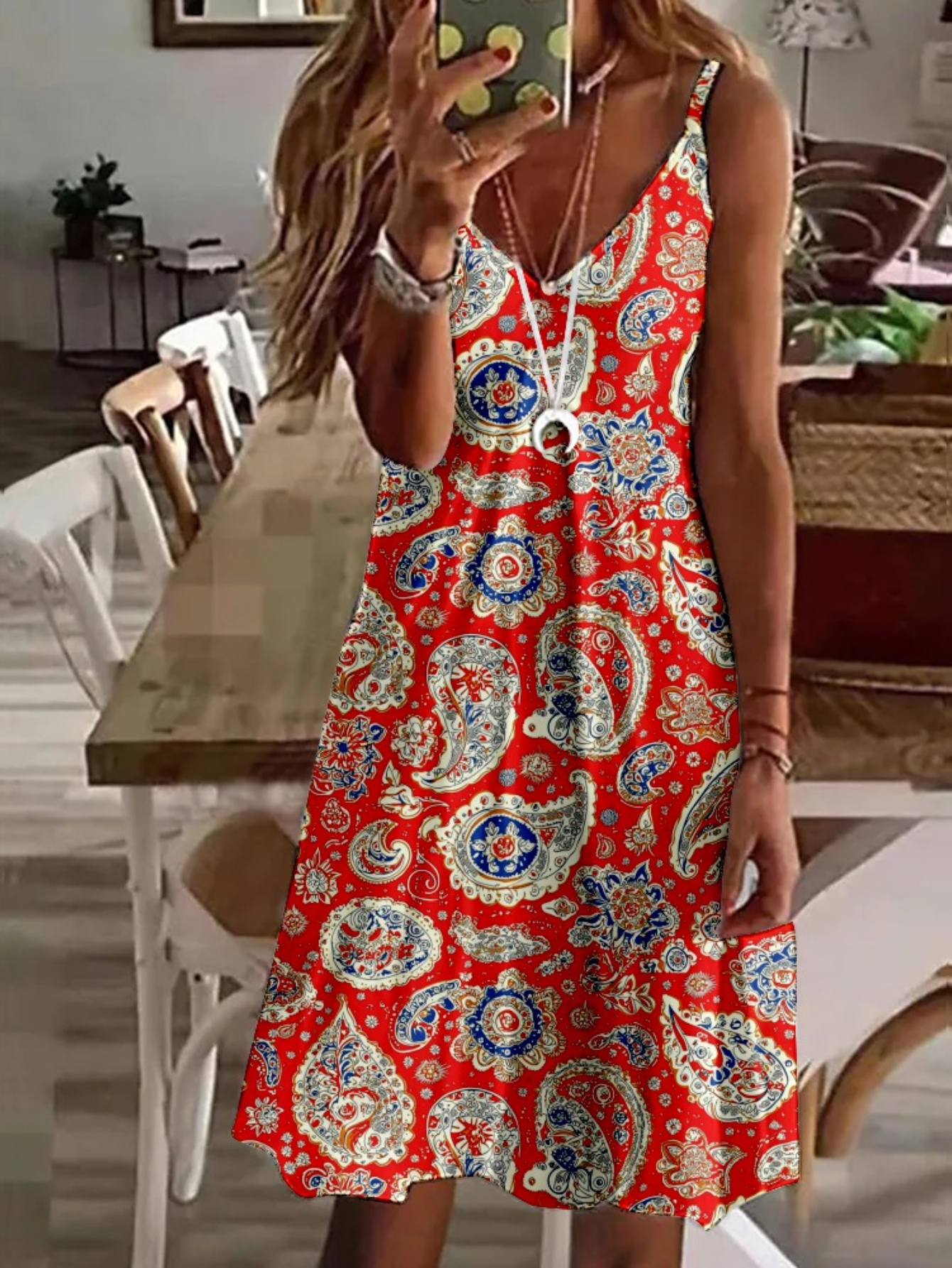 paisley dress sold on Temu United States