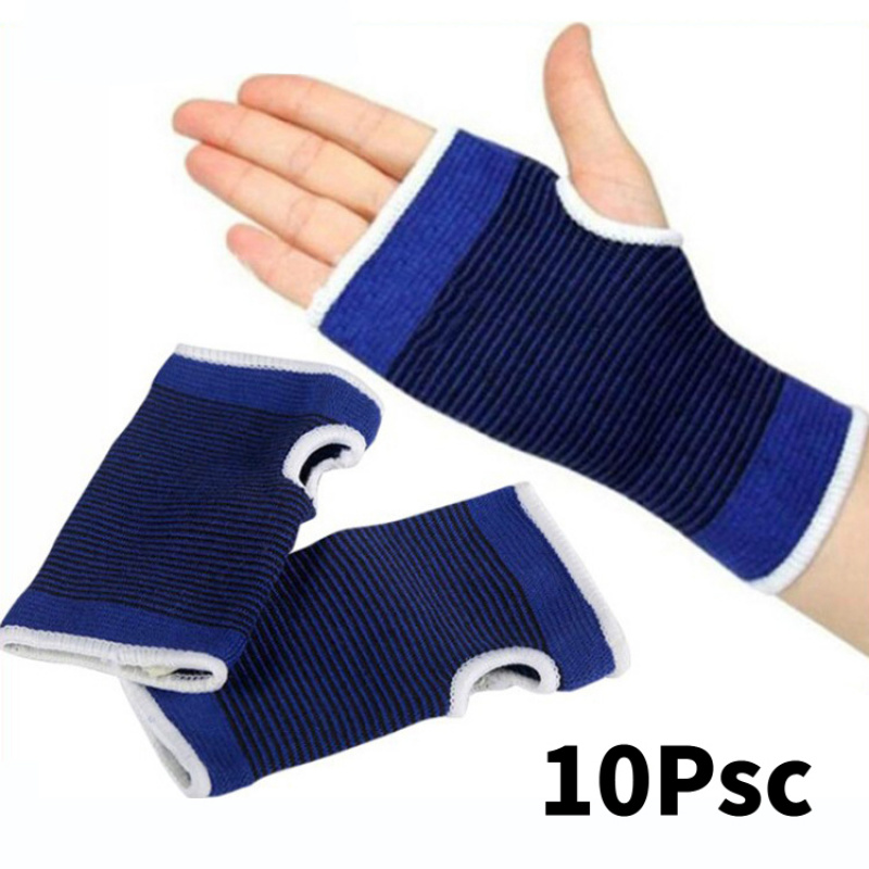 TEMU 6/10 pezzi Guanti traspiranti a lunghezza assorbi-sudore, guanti da allenamento a compressione per sport e palestra con supporto per il polso,