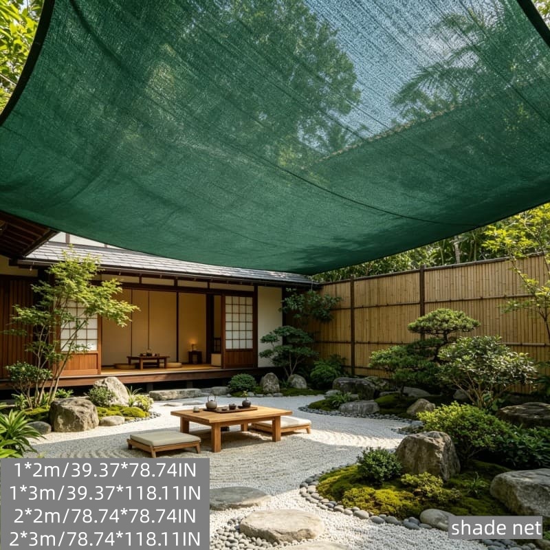 TEMU 1pc Dark Green Sun Shade Net 90% Shade Rate Thickened And Dense Stall Shade Kindergarten Shade