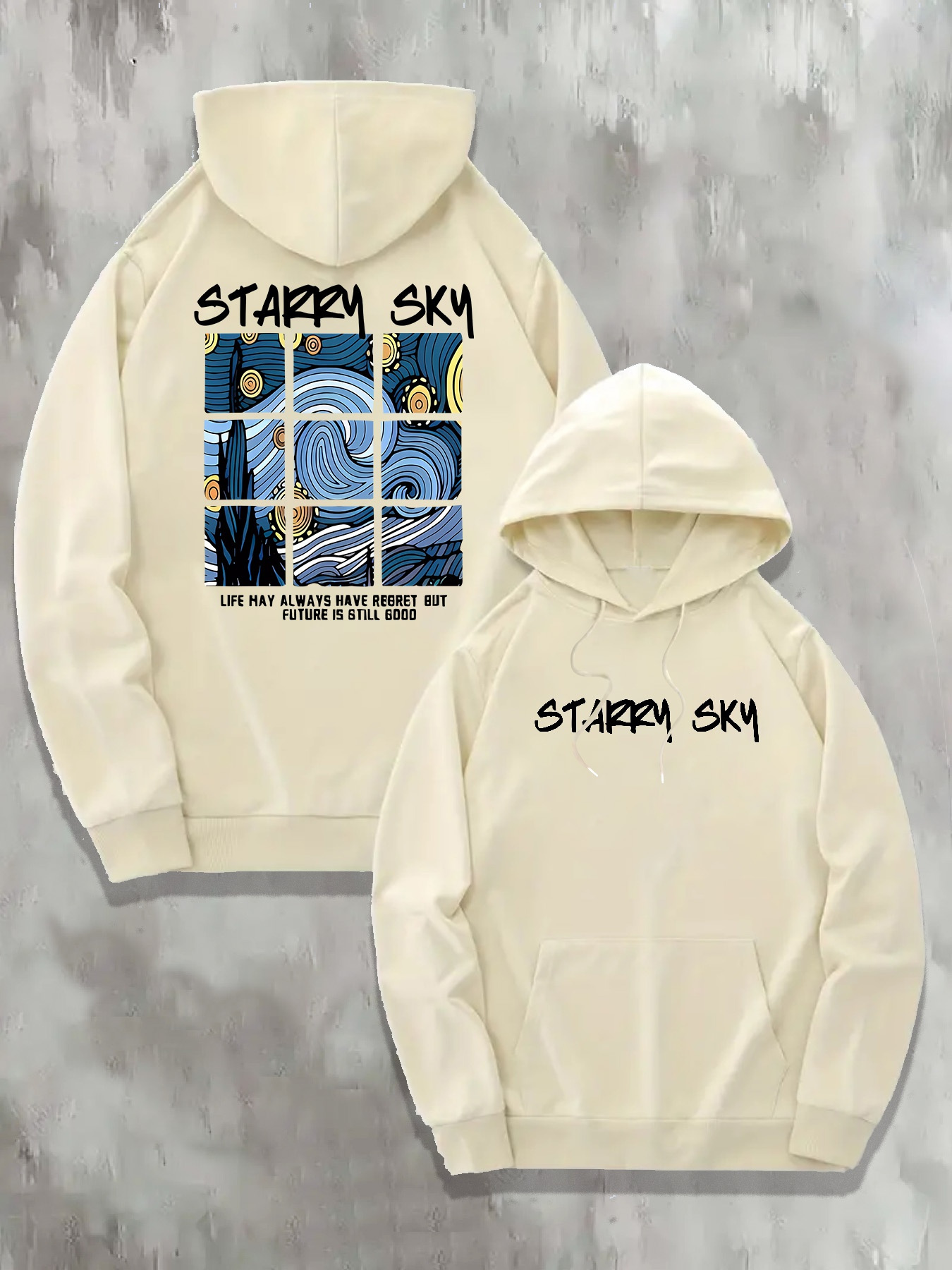 starry hoodies men graphic hoodie kangaroo pocket Temu