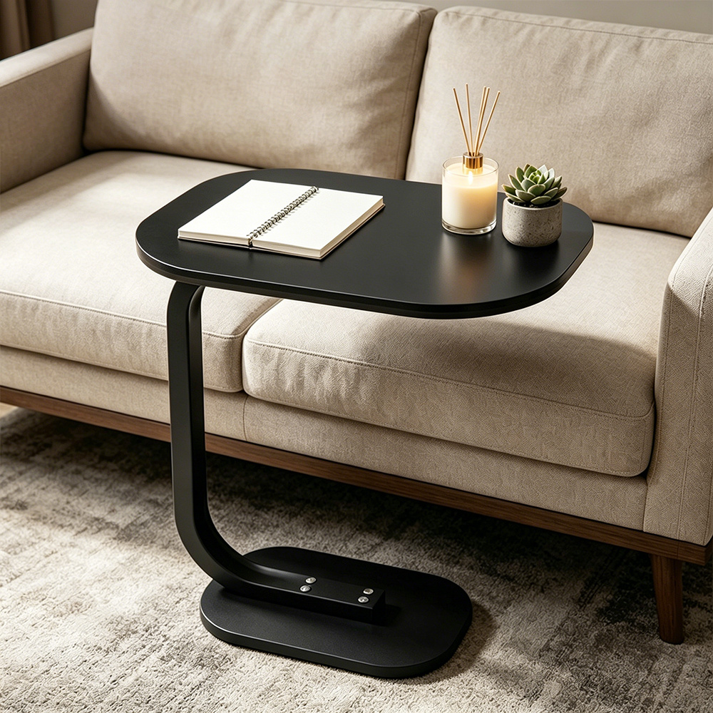 Image of Coffee Table/side Table With Metal Legs; Suitable For Small To Medium Homes, Space-saving, Minimalist And Stylish Design, Non-adjustable, Dimensions: 40 X 28 X 58 Cm