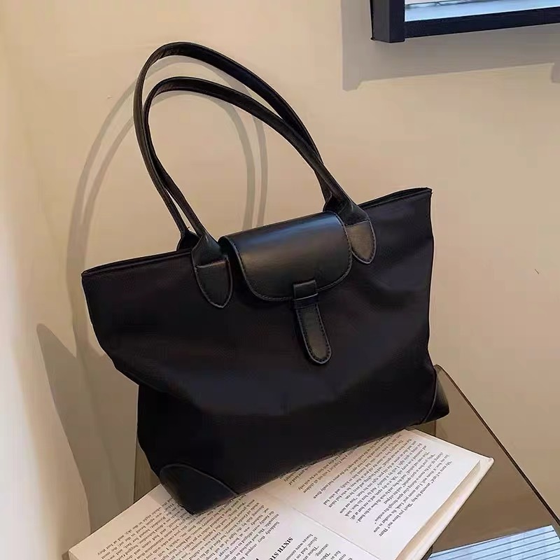 TEMU Borsa tote da donna 2026 borsa tote in nylon a grande capacit�, borsa a e a spalla versatile per pendolari, borsa minimalista per pendolari