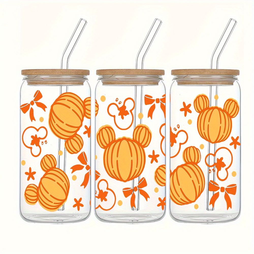 Tasse En Verre Citrouille Transparente 400 Ml Avec Poignée - Idéale Café, Thé, Décoration Halloween