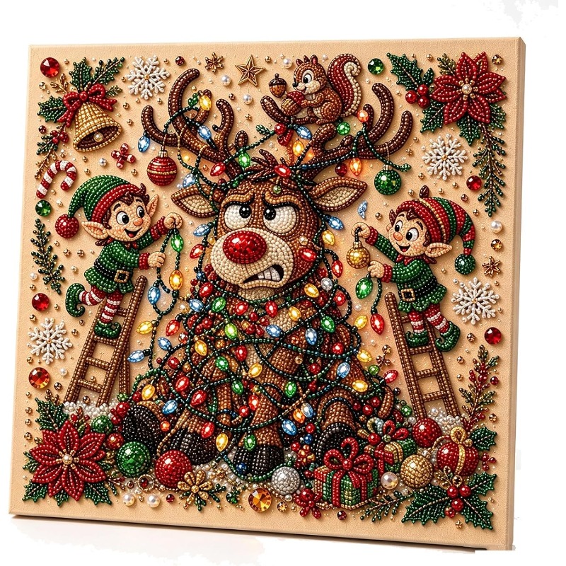 TEMU Kit de peinture sur perles "Art de , rempli de lumière d'étoile douce" : Capturer de Noël, peinture sur perles et , ensemble d'art fait main