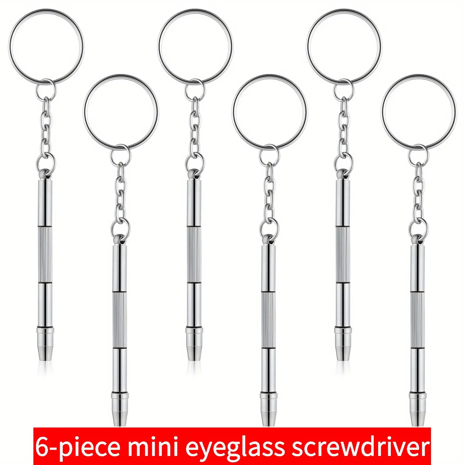 TEMU Cacciavite di precisione 6/12 pz con portachiavi - 43 in 1 portatile, inclusi cacciaviti a testa esagonale, a croce e piatta, per la riparazione