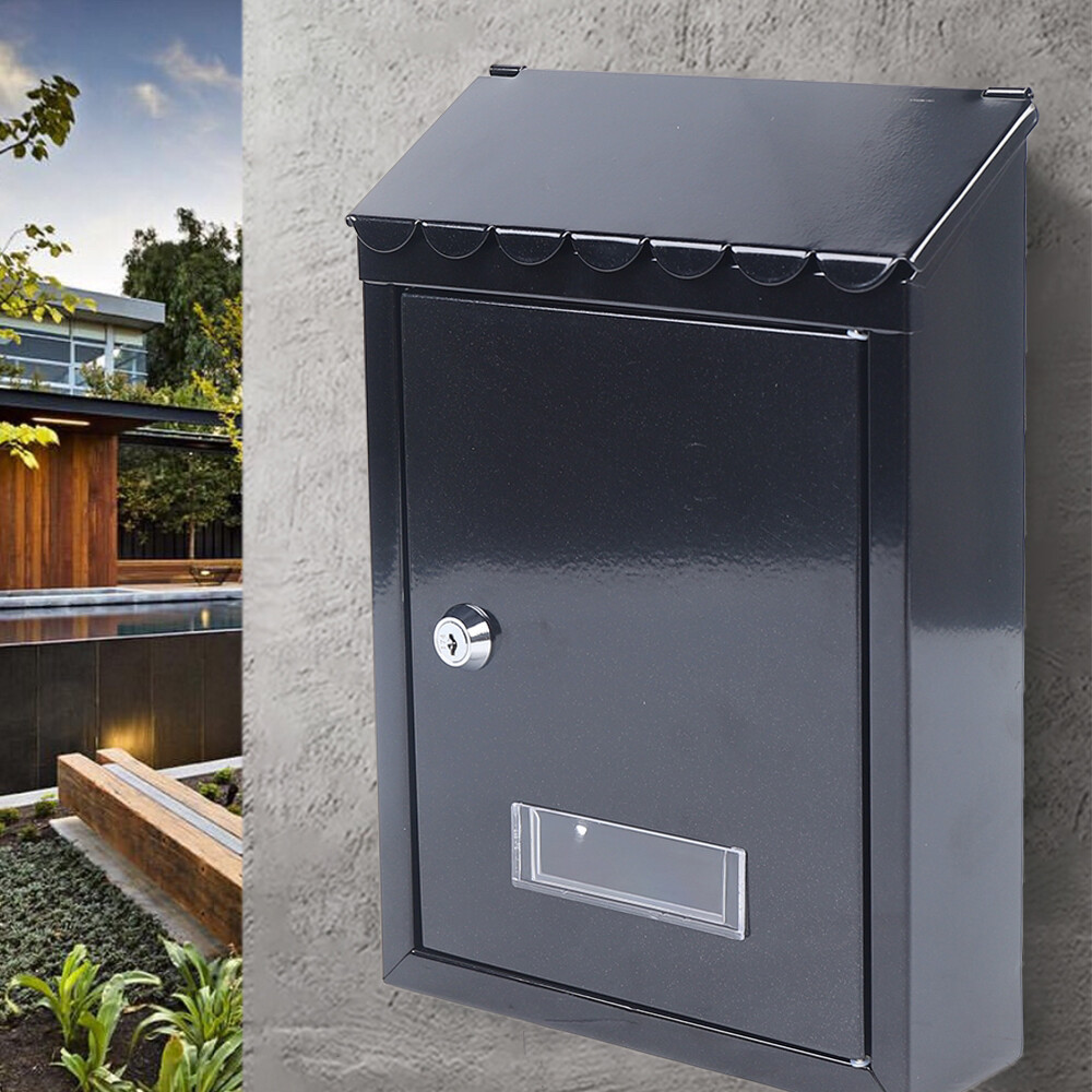 Modern Outdoor Extra Large Iron Home Office Letter Post Box With Key Lock Mail Box Collection Box Ballot Box
