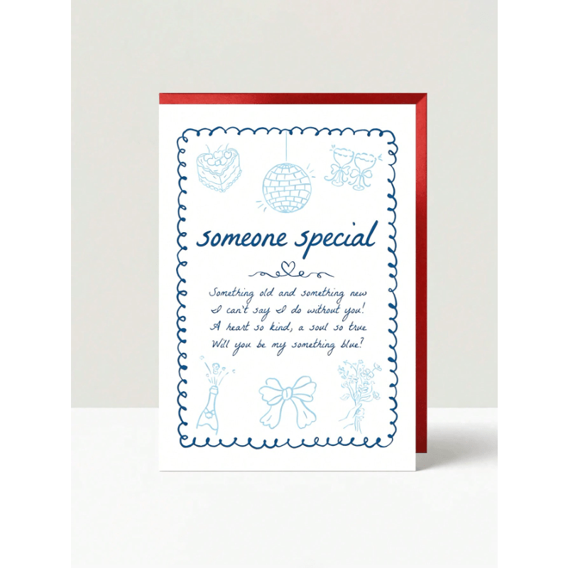 TEMU 1pc "will You Be My ?" Bridesmaid Proposal Card With Envelope | Vintage Wedding Poem Card For | Gift For Bridal Party & Bachelorette | Blank