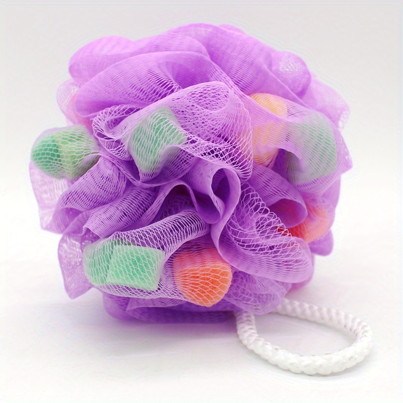 Bath Scrub Sponge Flower, Rich Lather Bath Ball in Random Color