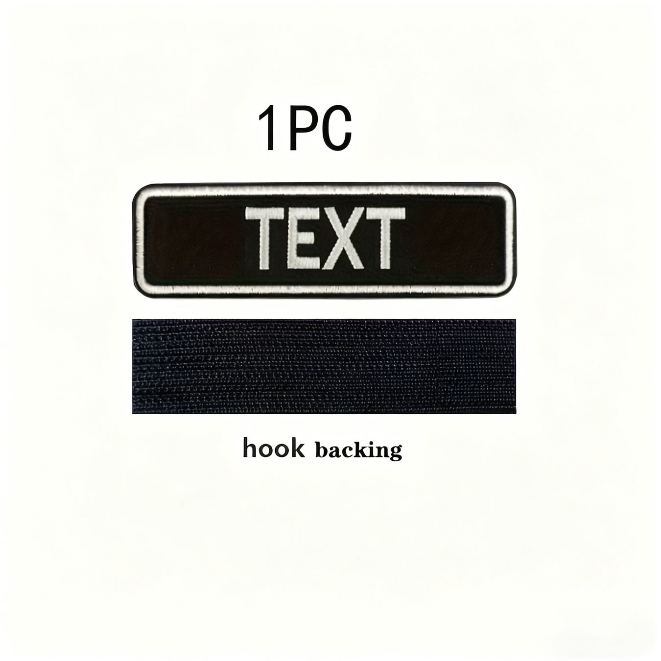 TEMU 10.16 X 2.54cm Custom Embroidered Name Badge, Personalized Text And Logo Patch, Durable Polyester Patch, Diy Customizable Embroidered Applique,