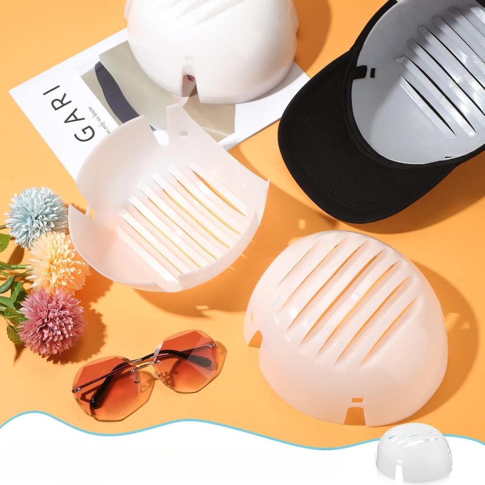 TEMU 2pcs Helmet Inner Sweat-absorbing Sweatband Head Protection Anti-collision Helmet Inner Sweatband (white), Hat Support, Baseball Storage And