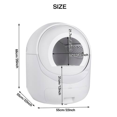 smart automatic cat litter box automatic and odor removal app control support 5 4g wifi for multiple cats double odor removal without battery