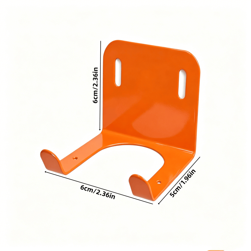 TEMU Support mural moderne orange robuste en acier inoxydable pour coupe-bordures, support à outils amélioré -corrosion et antirouille, étagère de