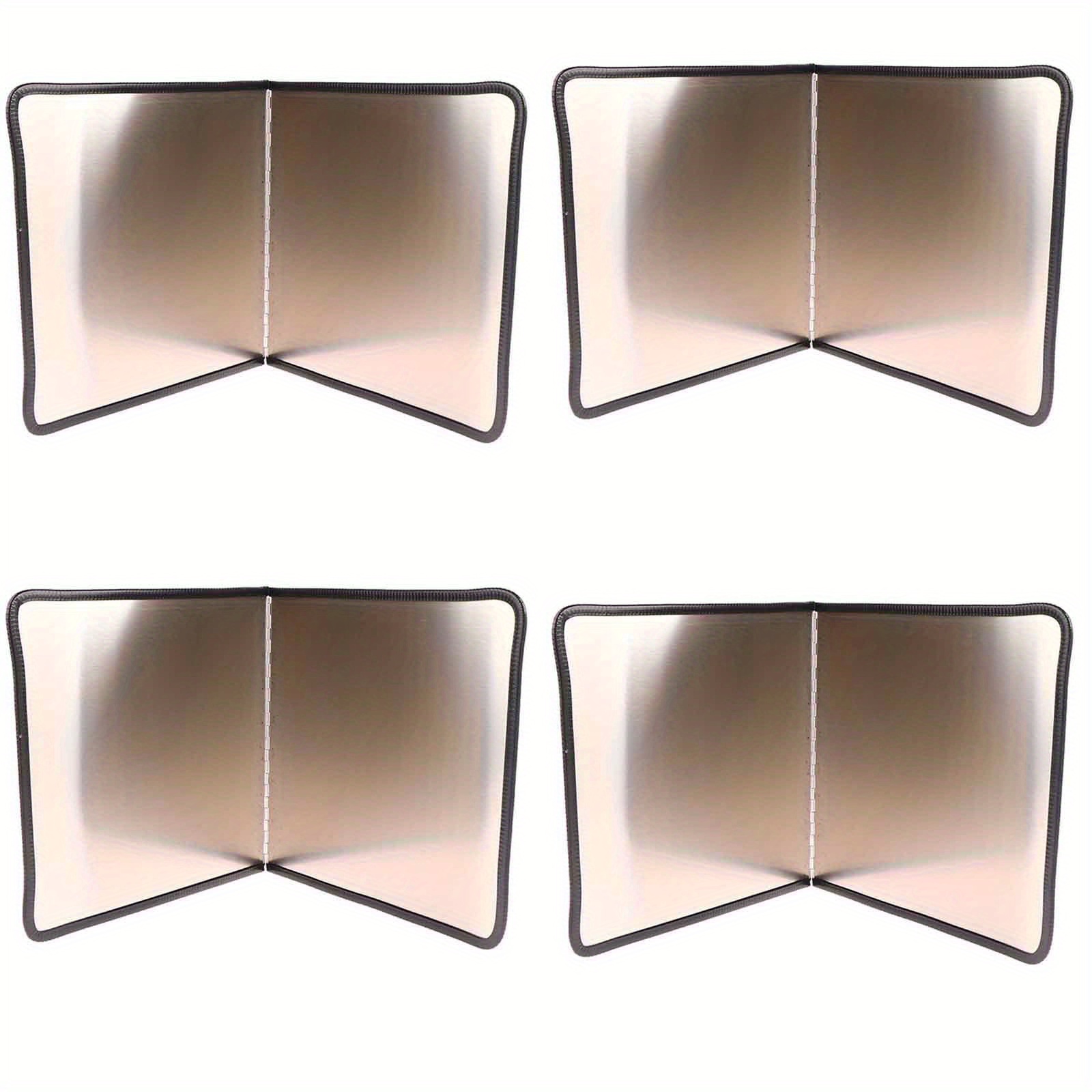 TEMU 4pcs Heavy-duty Stainless Steel Splatter Guard Screen - Dual-sided Splash Guard With Foldable Design, Grease/oil Splatter Proof Baffle For