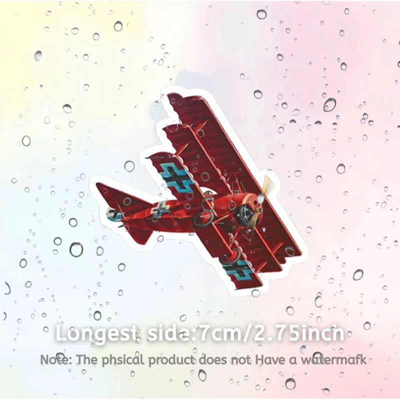 TEMU 2d Flat, 2d Flat Car Sticker, - Fokker Sticker, Waterproof And Uv-resistant, 2d Decal Vinyl, Suitable For Cars, Windows, Bumpers, Backpacks,