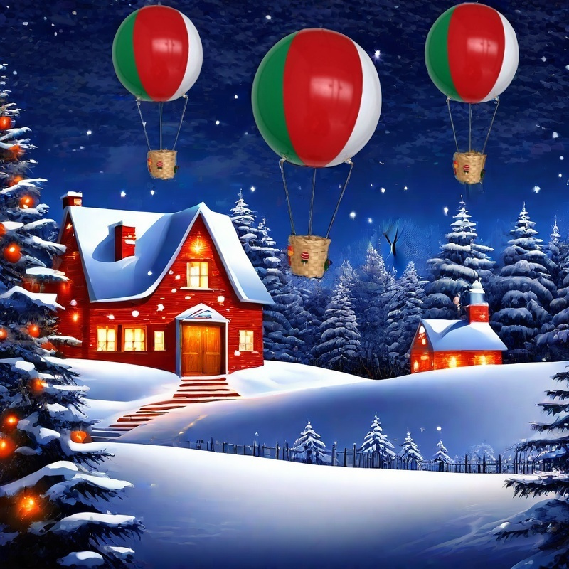 

1pc Christmas Hot Air Hanging Decoration Wooden - Diy Kit, Pvc Inflatable , Ornaments For And , To