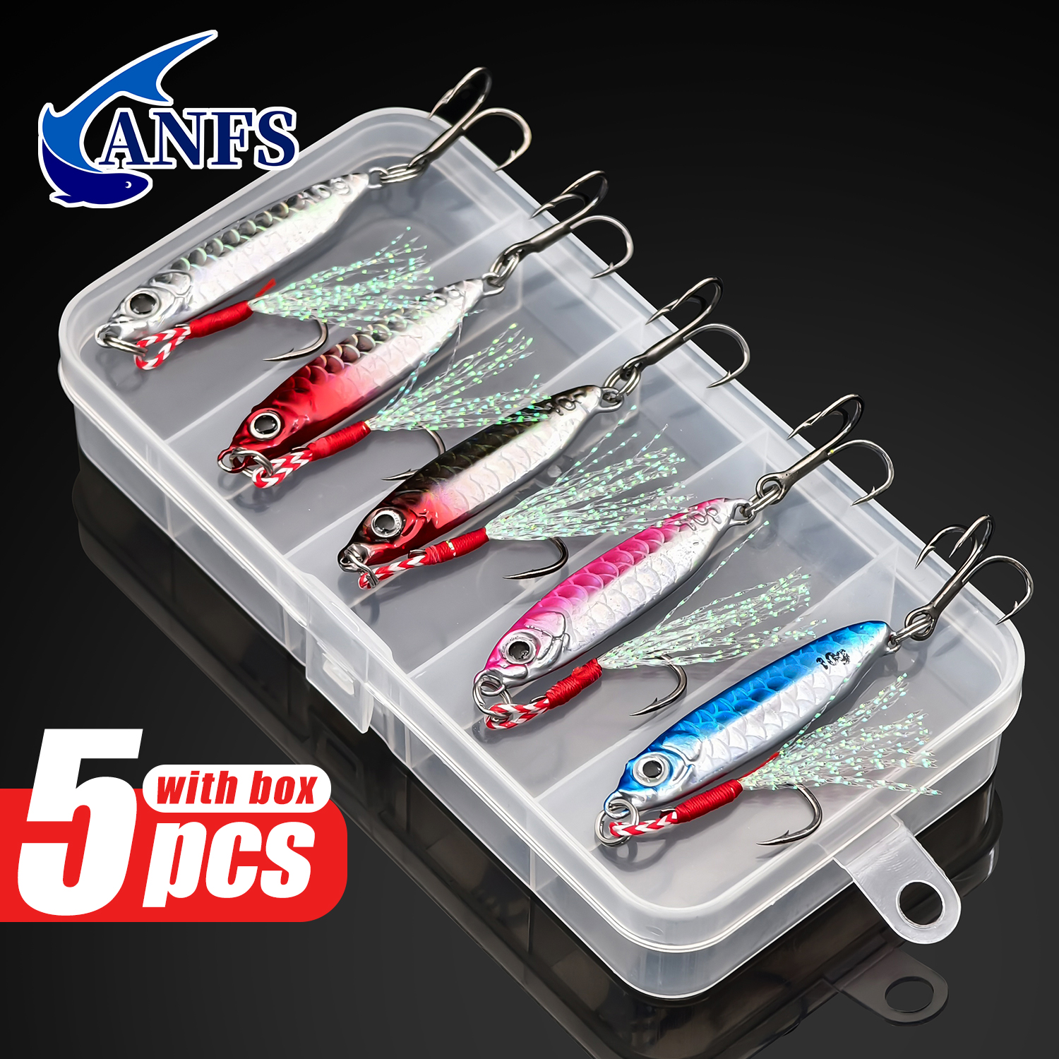 5pcs long casting metal jig double hooks vib bait - Temu
