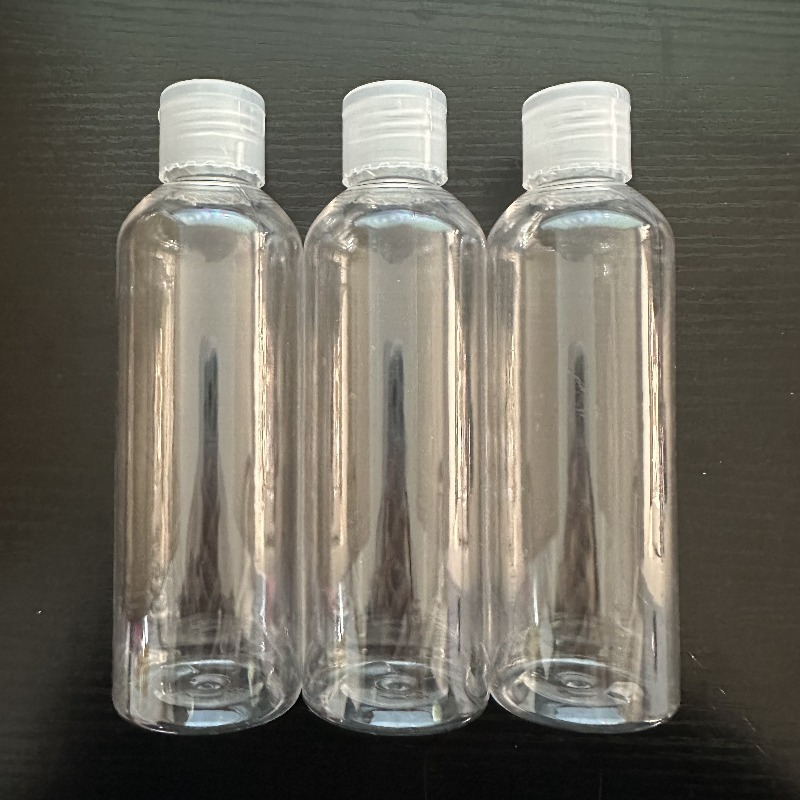TEMU 3pcs Portable 200ml Travel Bottle Set - 6.7oz Round For Shampoo, Conditioner & Lotion - Convenient Bathroom Essentials