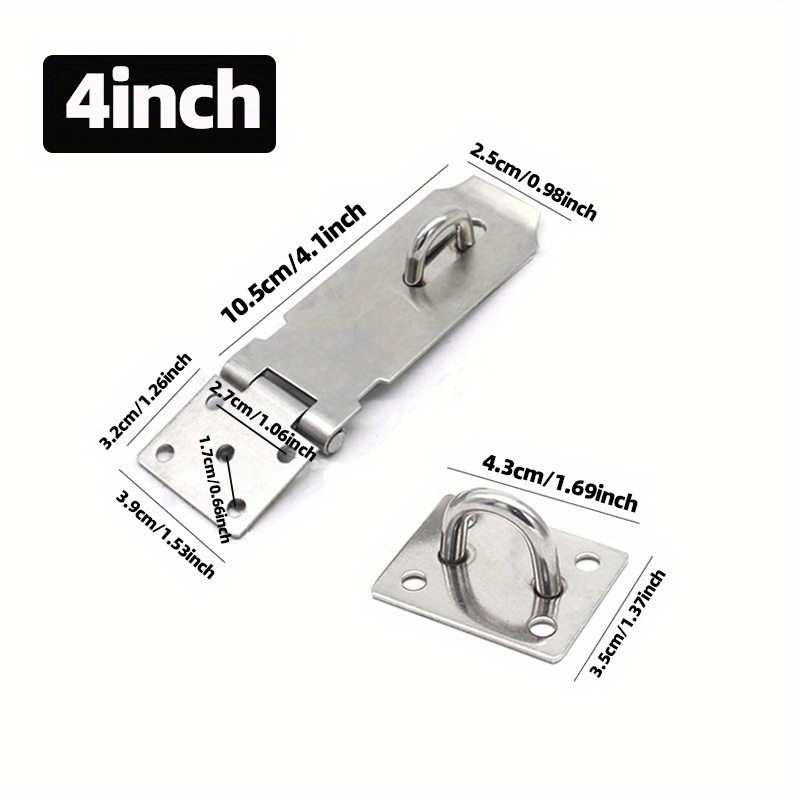 TEMU 1 Set Of Door Locks, Stainless Steel Safety Kit Latch, Extra Thick Door Lock Latch / With Screws / Brushed Surface / Latch / Latch / Latch /