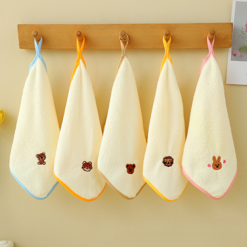 TEMU 5pcs Animal Hand Towels |face Towels Washcloth Cloth | Hangable Kitchen Hand Towel | Suitable Kitchen And Bathroom Random Color, Hand Towel