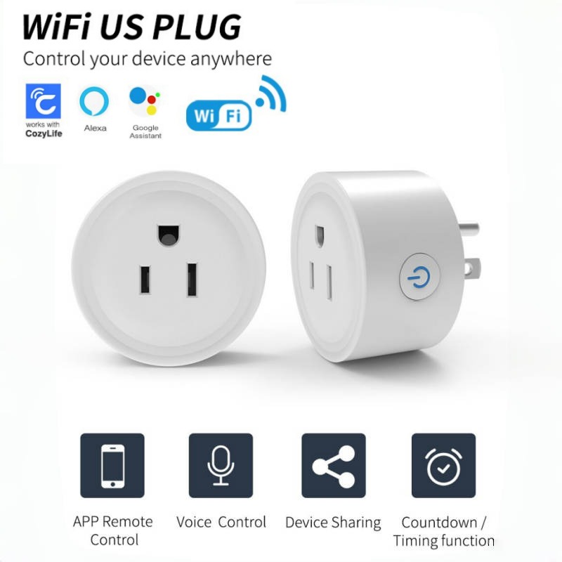 enchufe inteligente 10  estándar estadounidense con   zigbee, control de voz inteligente, temporizador para teléfono móvil, compatible con  ,   y alexa