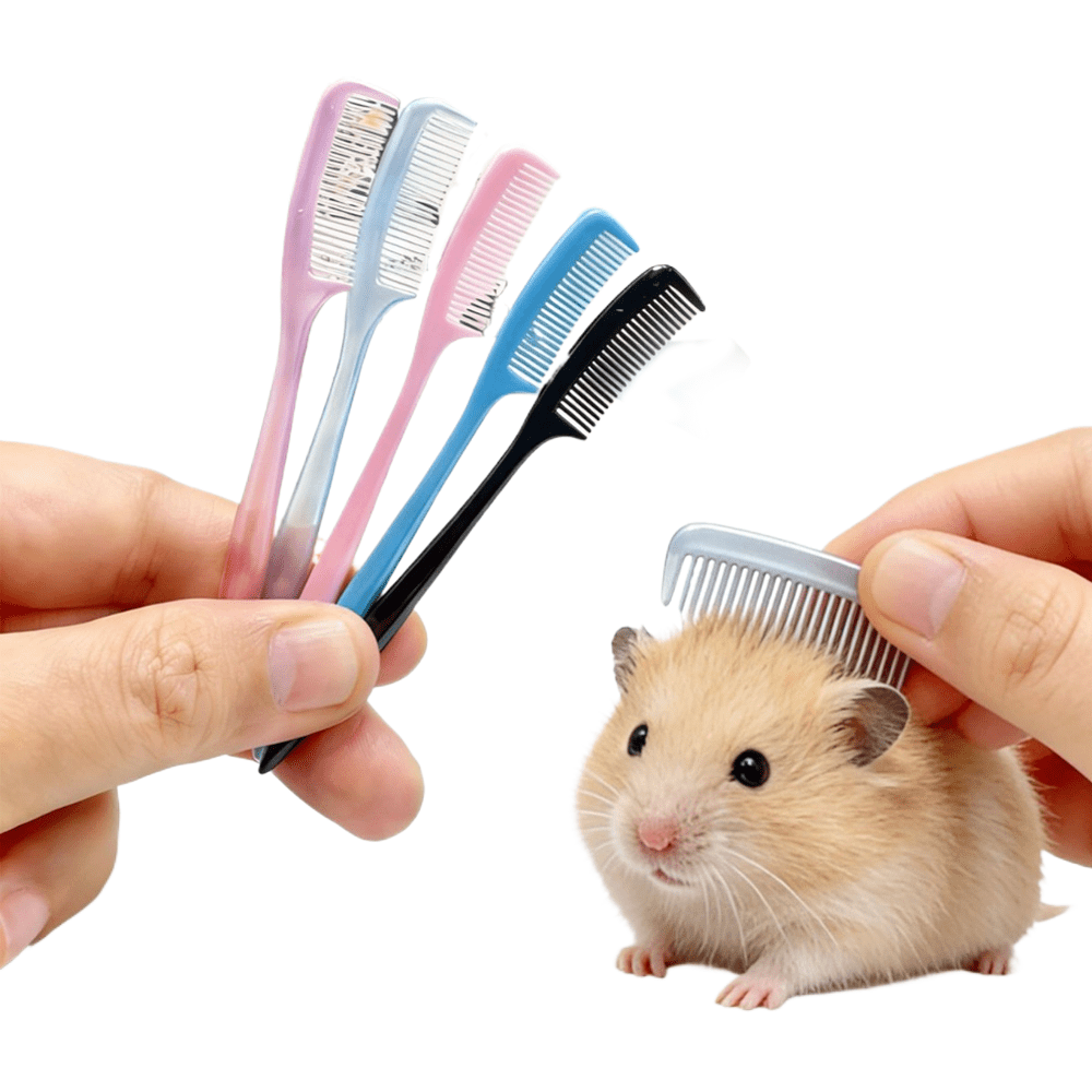 8pcs Mini Pet Brush Set for Hamsters, Guinea Pigs, and Rabbits