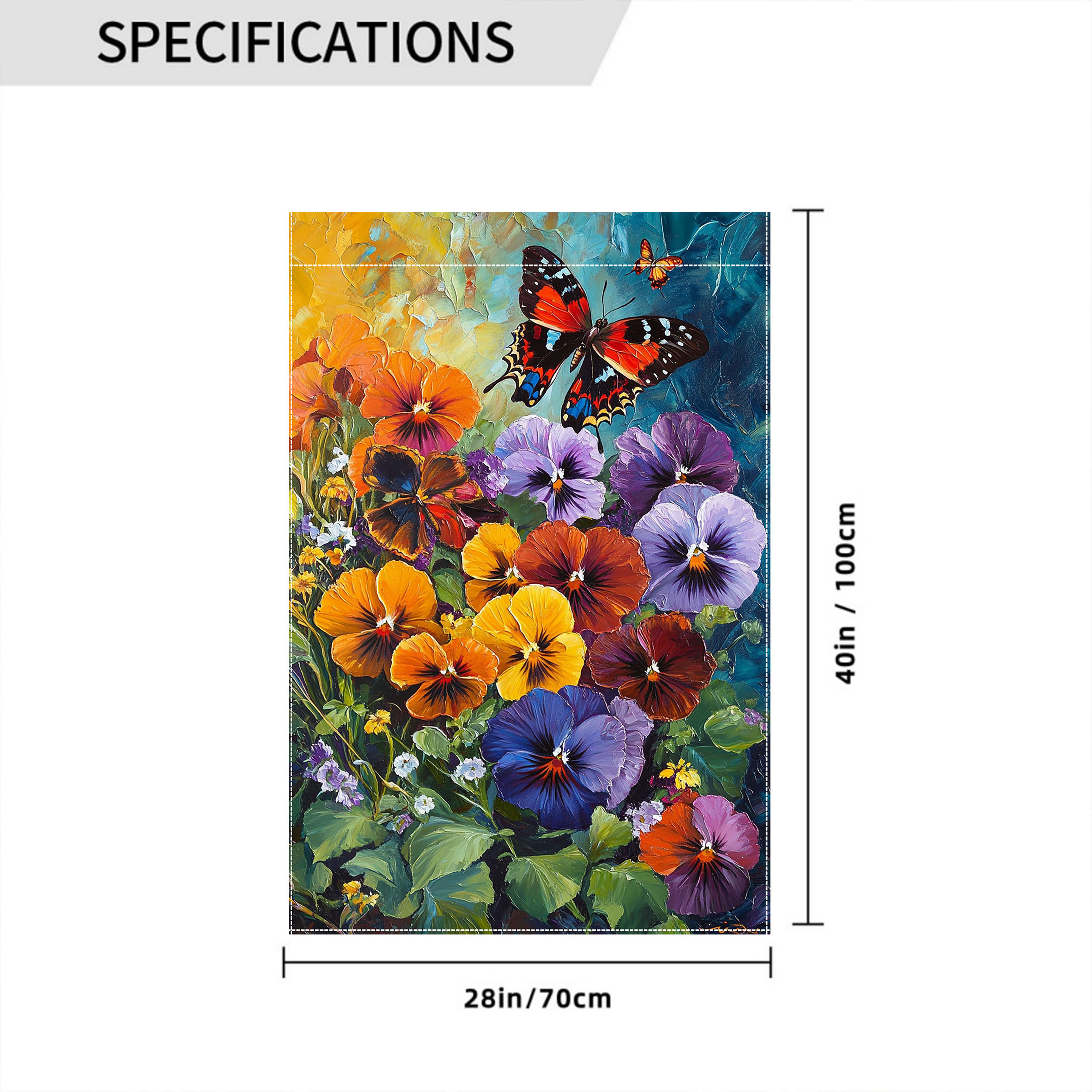 TEMU 1 pièce, drapeau de printemps et été, 28x40 pouces, double face polyester, accueil de jardin, décoration de pelouse extérieure, pas besoin