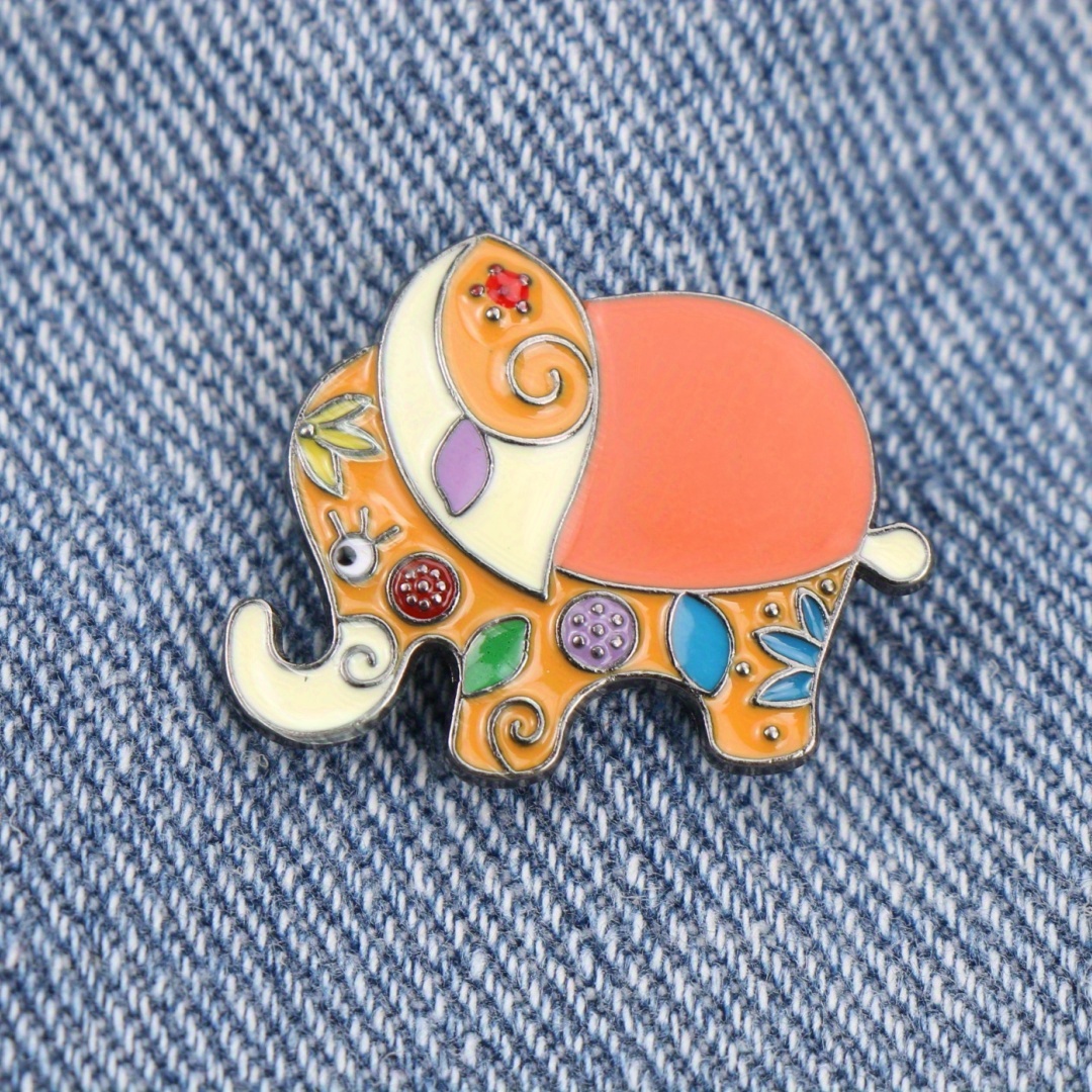 E-shop Cartoon Tier Elefant Metall Emaille Anstecknadeln und Broschen, geeignet für stylische Reversnadeln, Rucksackabzeichen und Geschenke
