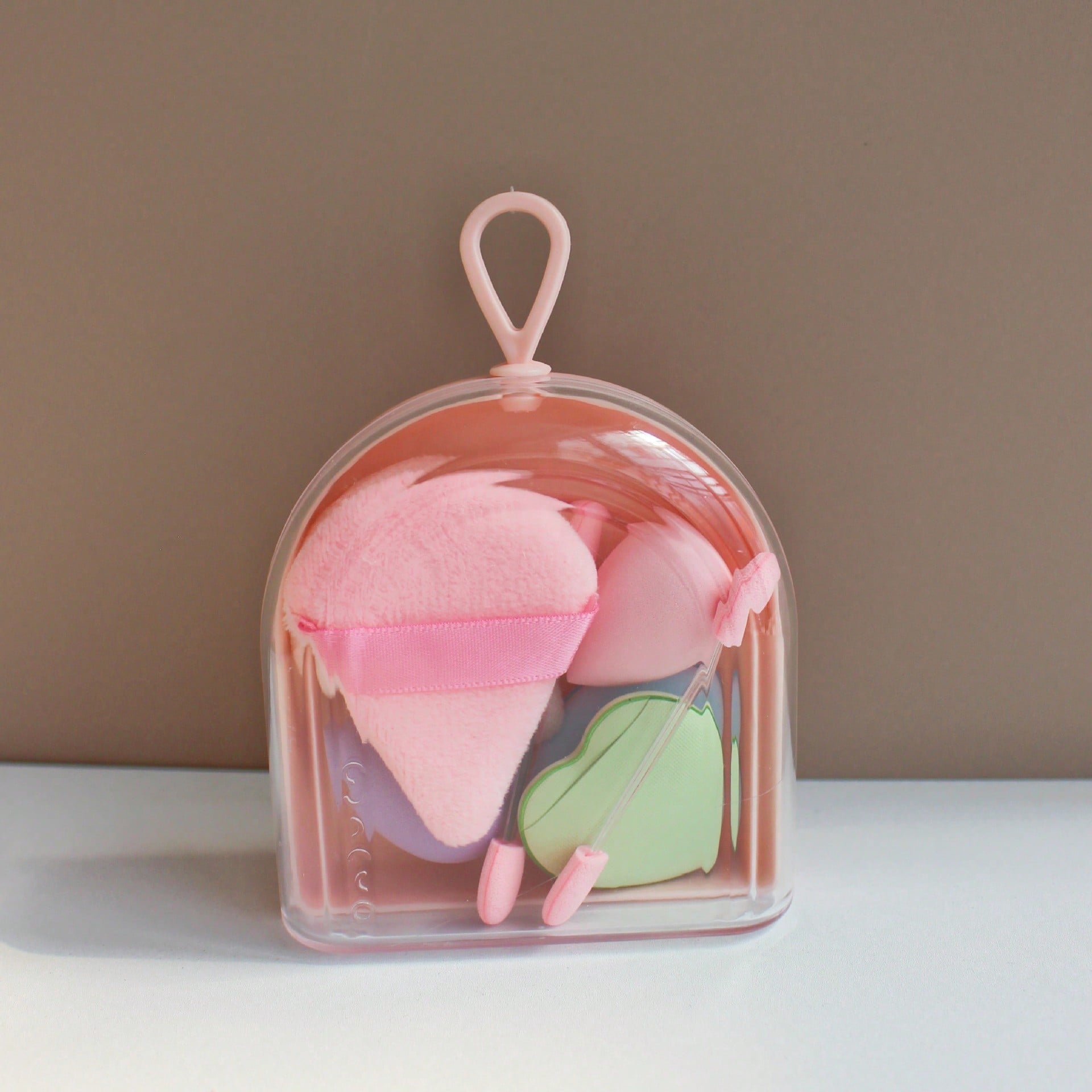 TEMU Mini Ensemble 9 pièces avec Boîte de Rangement, Éponge de Cosmétique, Gomme à Paupières, Éponge de Cosmétique , Gomme à Ombre à Paupières