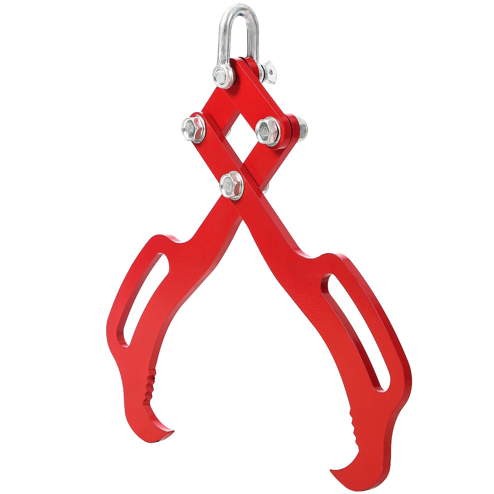 TEMU 18" Carbon Grapple Tongs - Heavy-duty 2-claw Timber Clamp For Tractor Atv - Wavy Jaw Log Grabber Effort-saving Stump Handler Forestry Tool