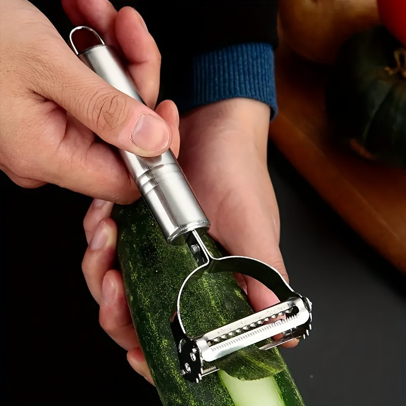 1 2pcs stainless steel vegetable peeler set multifunctional kitchen peeler corer   and slicer for fruits vegetables with safe for food contact for home dorm essentials details 2
