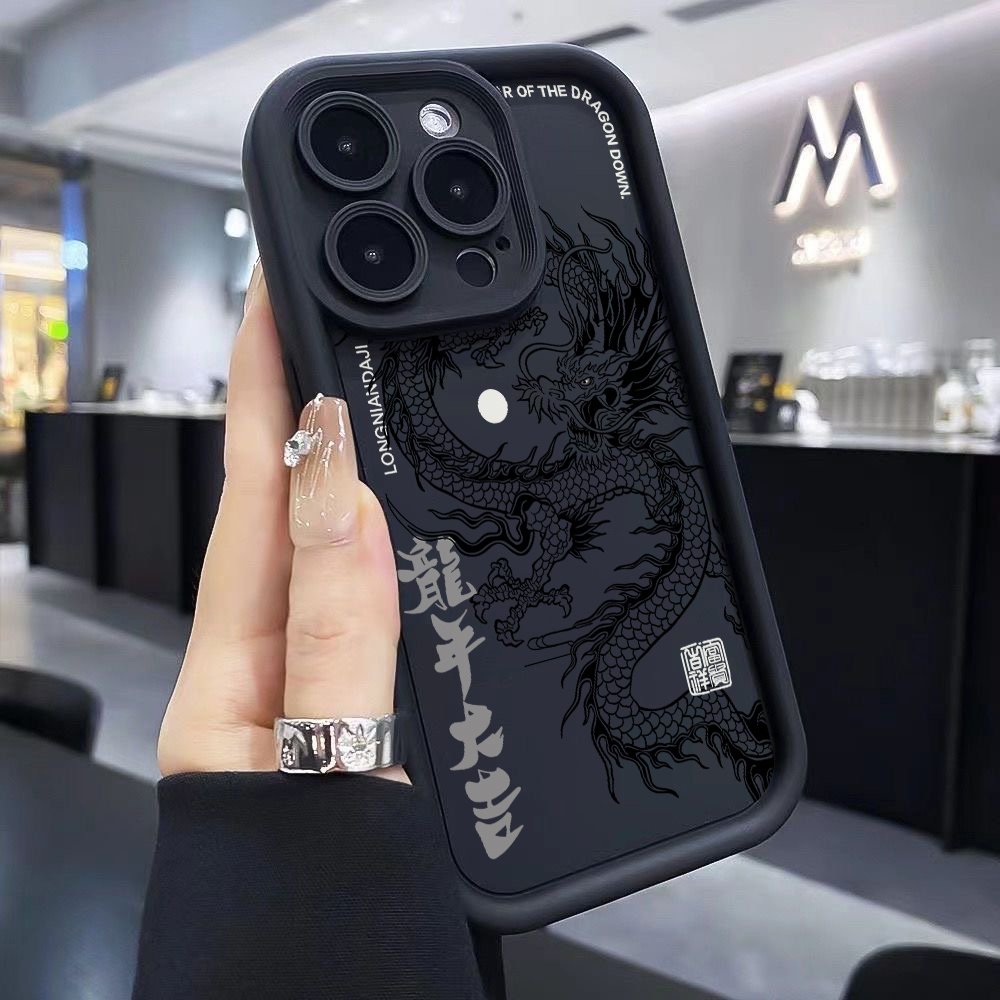 TEMU Чохол для телефону з китайським драконом Лоонг для for Samsung Galaxy S25 S24 S23 S22 S21 S20 FE 4G 5G Note 20 Pro A73 A71 A55 A54 A53 A52 A51