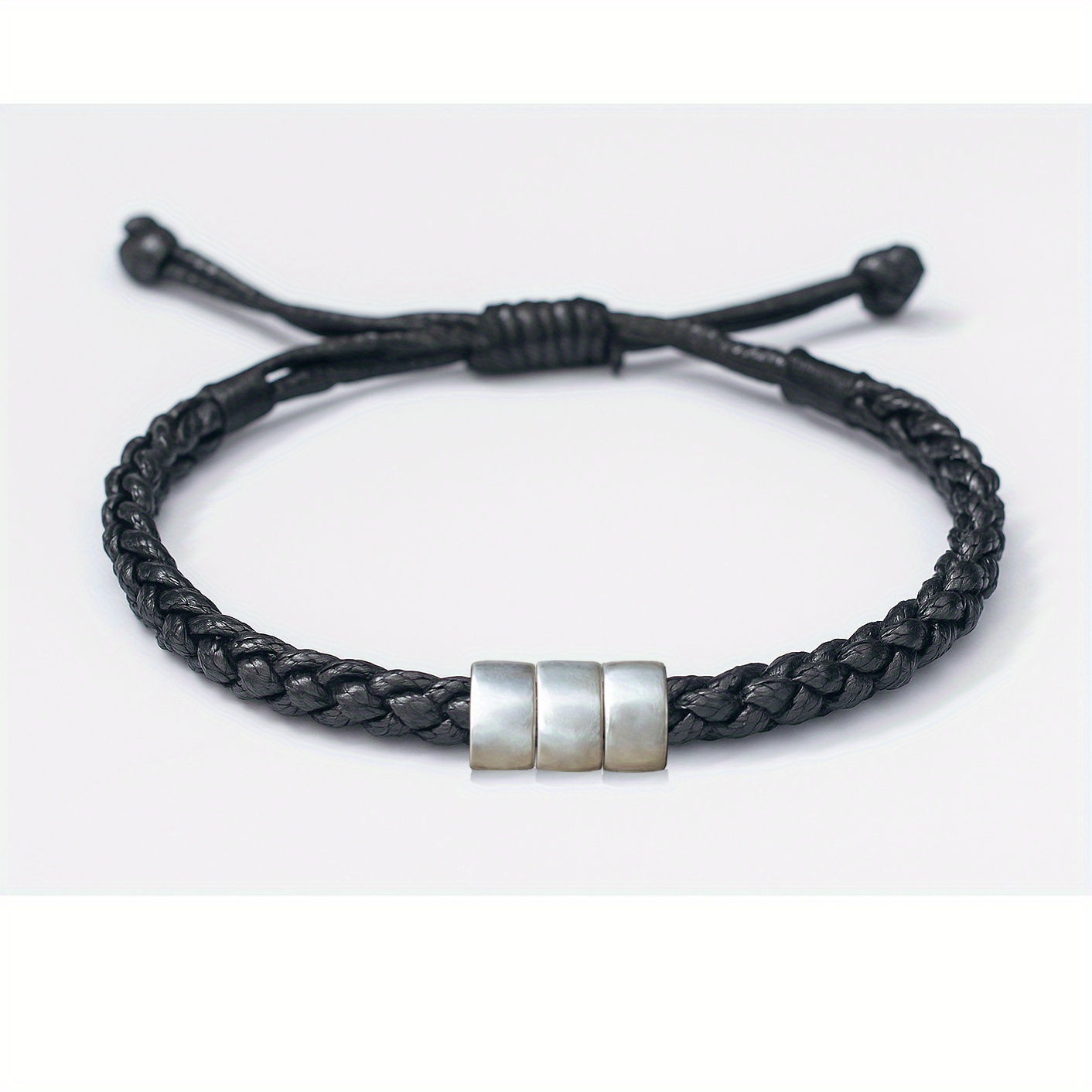 E-shop Personalisiertes, individuelles Kunstleder-Seilgewebe-Armband, graviertes Namens-Textmuster, Partner-Gedenkgeschenk im Vintage-Stil,